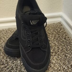 Vans Black Low-Top Sneakers with Canvas Upper